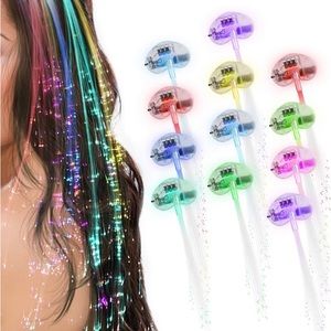 LED FIBER HAIR CLIPS